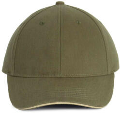 K-UP KP011 hat paneles Baseball sapka K-UP, Olive Green/Beige-U (kp011ol-be-u)