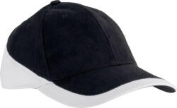 K-UP KP045 kétszínű baseball sapka, 6 paneles K-UP, Black/White-U (kp045bl-wh-u)