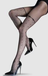 Knittex CHICCA 30 DEN mintás fekete harisnyanadrág