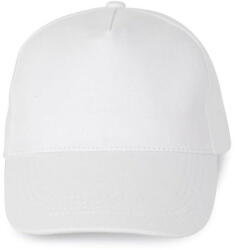 K-UP KP162 tépőzáras 5 paneles pamut baseball sapka K-UP, White-U (kp162wh-u)