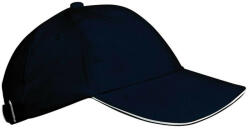 K-UP KP042 gyerek baseball sapka hat paneles fém csatos K-UP, Navy/White-U (kp042nv-u)