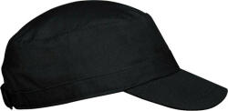 K-UP KP060 tépőzáras 3 paneles vászon sapka K-UP, Black-U (kp060bl-u)