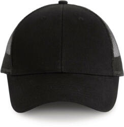 K-UP KP158 hálós baseball sapka hat paneles, poliészter K-UP, Black/Black-U (kp158bl-bl-u)