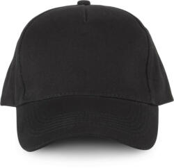 K-UP KP135 organikus 5 paneles pamut baseball sapka K-UP, Black-U (kp135bl-u)