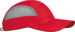 K-UP KP206 összehajtható ellenzős 7 paneles baseball sapka K-UP, Red/Grey-U (kp206re-gr-u)