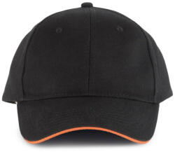 K-UP KP011 hat paneles Baseball sapka K-UP, Black/Orange-U (kp011bl-or-u)