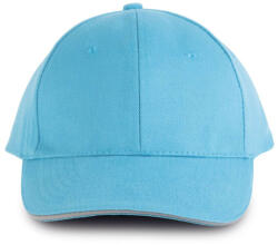 K-UP KP011 hat paneles Baseball sapka K-UP, Surf Blue/Light Grey-U (kp011sub-lgr-u)