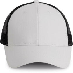 K-UP KP158 hálós baseball sapka hat paneles, poliészter K-UP, White/Black-U (kp158wh-bl-u)