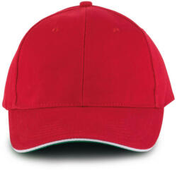 K-UP KP011 hat paneles Baseball sapka K-UP, Red/White/Green-U (kp011re-wh-gr-u)