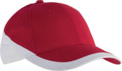 K-UP KP045 kétszínű baseball sapka, 6 paneles K-UP, Red/White-U (kp045re-wh-u)