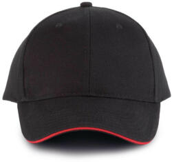 K-UP KP011 hat paneles Baseball sapka K-UP, Black/Red-U (kp011bl-re-u)