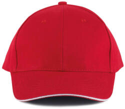 K-UP KP011 hat paneles Baseball sapka K-UP, Red/White-U (kp011re-wh-u)