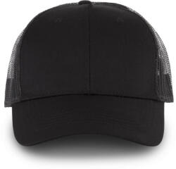 K-UP KP110 műanyag csatos 6 paneles hálós baseball sapka K-UP, Black/Black-U (kp110bl-bl-u)