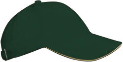 K-UP KP042 gyerek baseball sapka hat paneles fém csatos K-UP, Forest Green/Beige-U (kp042fo-be-u)