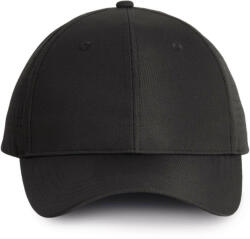 K-UP KP118 poliészter 6 paneles baseball sapka K-UP, Black-U (kp118bl-u)