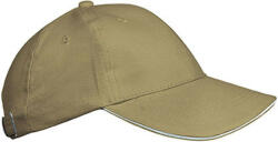 K-UP KP042 gyerek baseball sapka hat paneles fém csatos K-UP, Beige/White-U (kp042be-u)