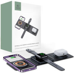 Tech-Protect A31 3in1 MagSafe incarcator wireless pentru telefon / AirPods / Apple Watch, negru