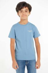Calvin Klein gyerek pamut póló bézs, sima - kék 164