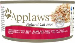 Applaws Cat Adult Chicken Breast with Duck in Broth Conserve pisici, cu pui si rata in sos 24x70g