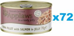 Applaws Cat Adult Tuna Fillet with Salmon in Jelly hrana umeda pisici senioare, cu ton si somon in aspic 72x70g
