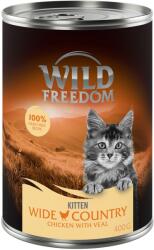 Wild Freedom 6x400g Wild Freedom Kitten Wide Country - borjú & csirke nedves macskatáp 5+1 ingyen akcióban