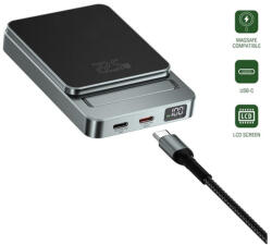 4smarts OneStyle Wireless Magsafe kompatibilis külső akkumulátor, 5000mAh, , fekete