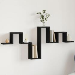 vidaXL fekete szerelt fa fali polc 104, 5 x 10 x 43 cm (840724)