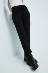 Medicine pantaloni de trening femei, culoarea negru, neted ZBYY-SPD706_99X