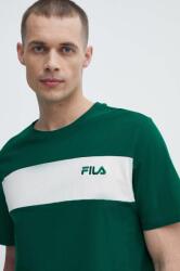 Fila pamut póló Lankaran zöld, férfi, nyomott mintás, FAM0680 - zöld M