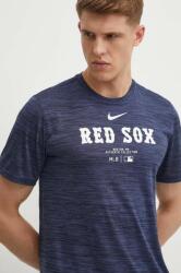 Nike t-shirt Boston Red Sox sötétkék, férfi, nyomott mintás - sötétkék S