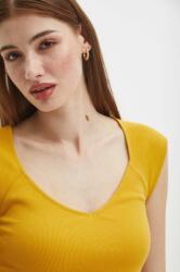 Medicine pamut póló női, sárga - sárga S - answear - 4 990 Ft