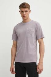 adidas Originals pamut póló lila, férfi, sima, IS1762 - lila XL