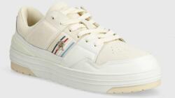 Tommy Hilfiger bőr sportcipő SUEDE STRIPES BASKET LO bézs, FW0FW07811 - bézs Női 41