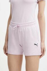 PUMA pamut rövidnadrág BETTER ESSENTIALS rózsaszín, sima, magas derekú, 680974 - rózsaszín L