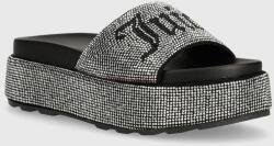Juicy Couture papucs DORA DIAMANTE STACKED fekete, női, platformos, JCFYL222007 - fekete Női 39