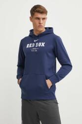 Nike felső Boston Red Sox sötétkék, férfi, nyomott mintás, kapucnis - sötétkék L - answear - 34 990 Ft