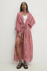 Answear Lab kimono rózsaszín, mintás - rózsaszín S/M