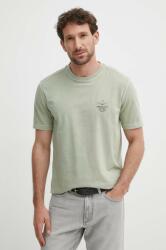Aeronautica Militare pamut póló zöld, férfi, nyomott mintás, TS2205J633 - zöld L