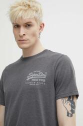 Superdry t-shirt szürke, férfi, nyomott mintás, M1011979A-HHH - szürke L