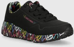Skechers gyerek sportcipő UNO LITE LOVELY LUV fekete, 314976L/BKMT - fekete 28.5