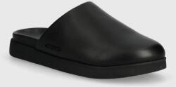 Calvin Klein bőr papucs MULE fekete, férfi, HM0HM01407 - fekete Férfi 44