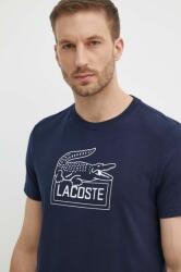 Lacoste t-shirt sötétkék, férfi, nyomott mintás - sötétkék L - answear - 32 990 Ft