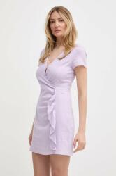 Giorgio Armani vászon ruha lila, mini, harang alakú, 3DYA07 YN3RZ - lila L