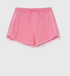 United Colors of Benetton gyerek pamut rövidnadrág rózsaszín, sima, állítható derekú - rózsaszín 168 - answear - 4 690 Ft