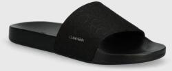 Calvin Klein papucs POOL SLIDE WCALVIN MET MONOCQ fekete, női, HW0HW01971 - fekete Női 36
