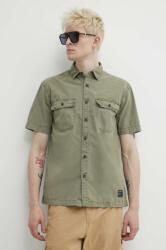 Superdry pamut ing férfi, galléros, zöld, regular - zöld M
