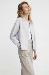 Answear Lab rövid kabát női, szürke, átmeneti, oversize - szürke L