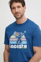 Lacoste pamut póló férfi, nyomott mintás - kék XL - answear - 28 990 Ft