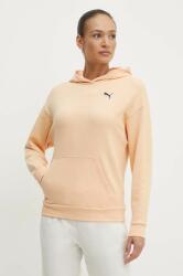 PUMA pamut melegítőfelső narancssárga, női, sima, kapucnis, 848332 - narancssárga M