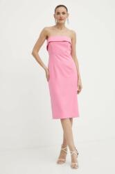 Bardot ruha GEORGIA rózsaszín, midi, testhezálló, 53007DB1 - rózsaszín M